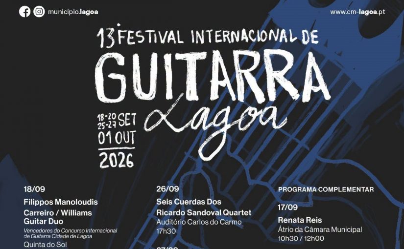 Lagoa acolhe o 13º Festival Internacional de Guitarra em setembro